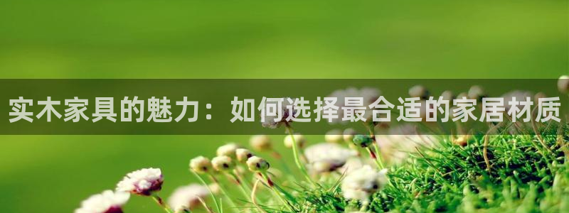 沐鸣2平台的专用通道：实木家具的魅力：如何选择最合适的家居材