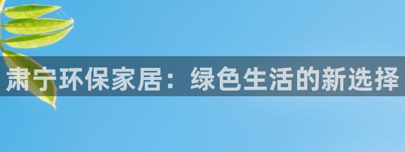 沐鸣2平台网页版：肃宁环保家居：绿色生活的新选择